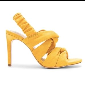 RAYE House Of Harlow yellow suede heels